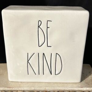Rae Dunn “Be Kind” “Stay Humble” ceramic block. 4”